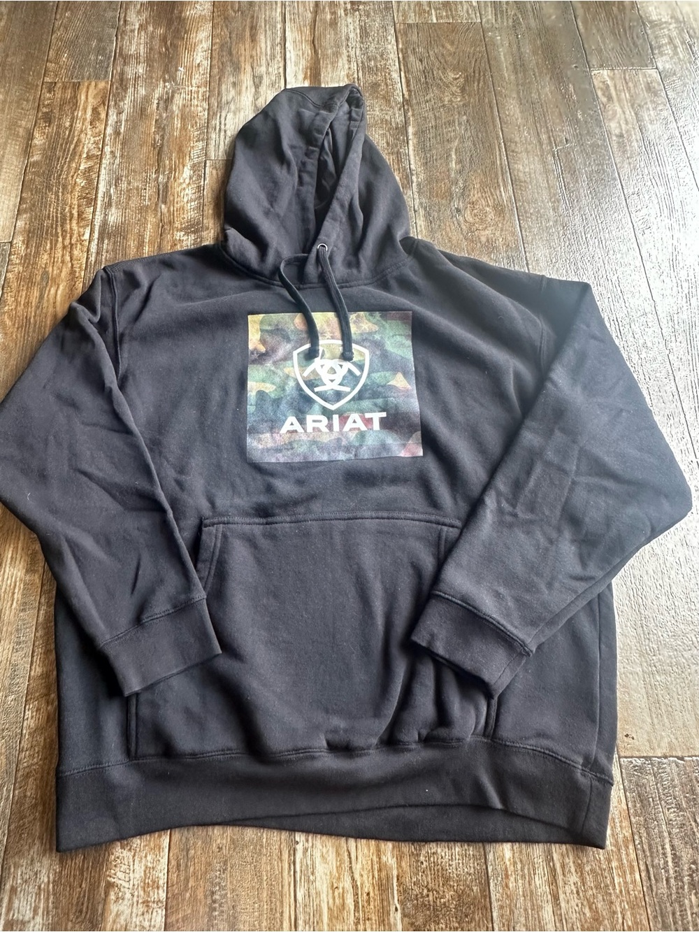 NWOT Ariat Sweatshirt Hoodie Midweight Camo Black Outdoor Hunting Mens XL